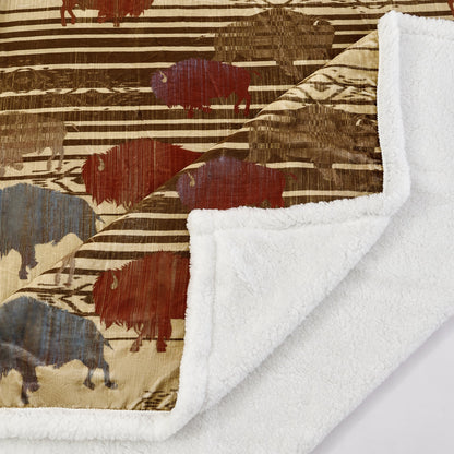 Home on the Range Campfire Sherpa Throw
