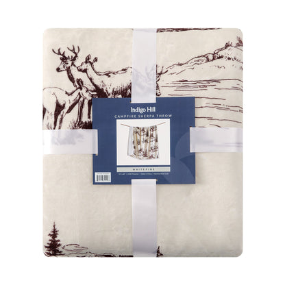White Pine Campfire Sherpa Throw