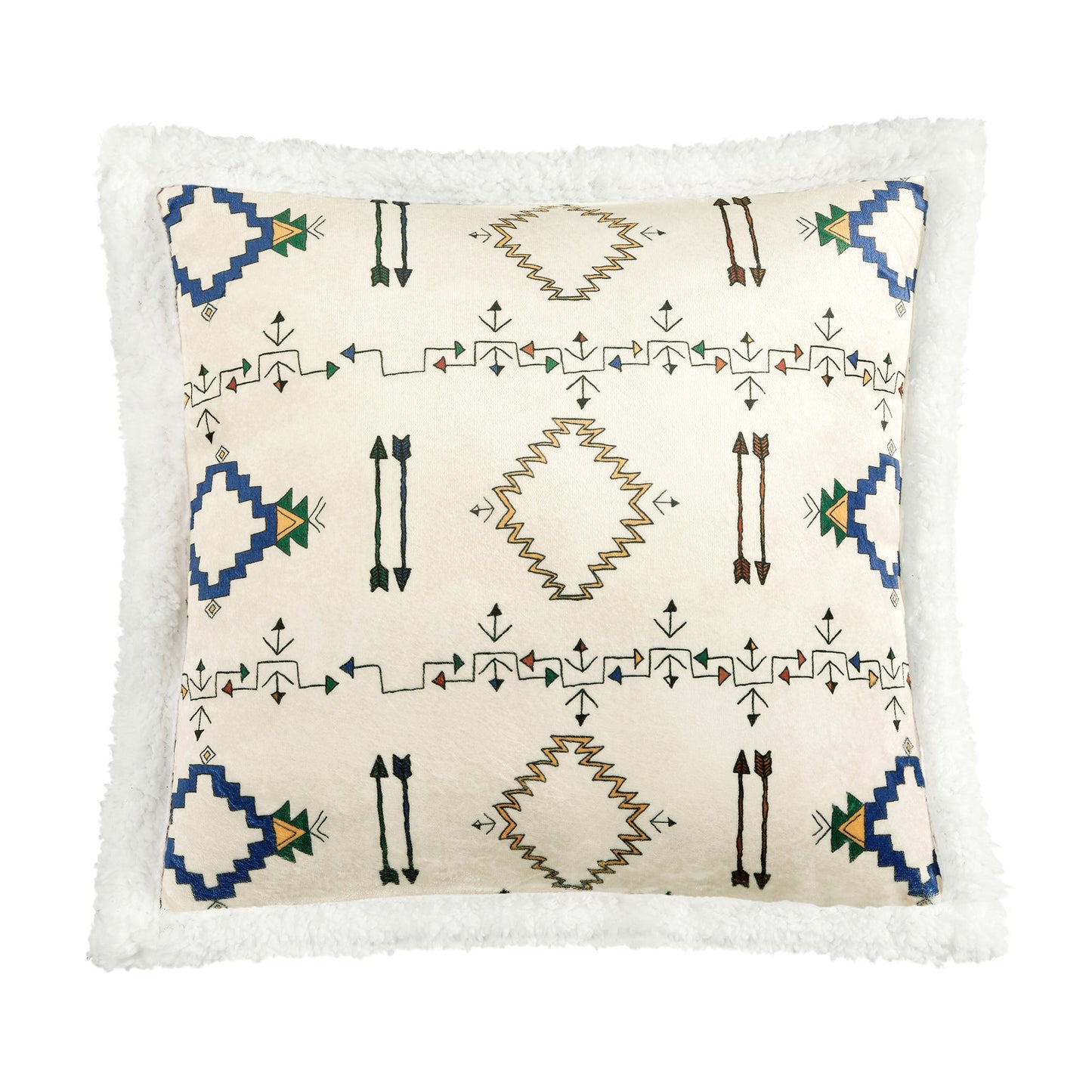 Arrow Campfire Sherpa Pillow