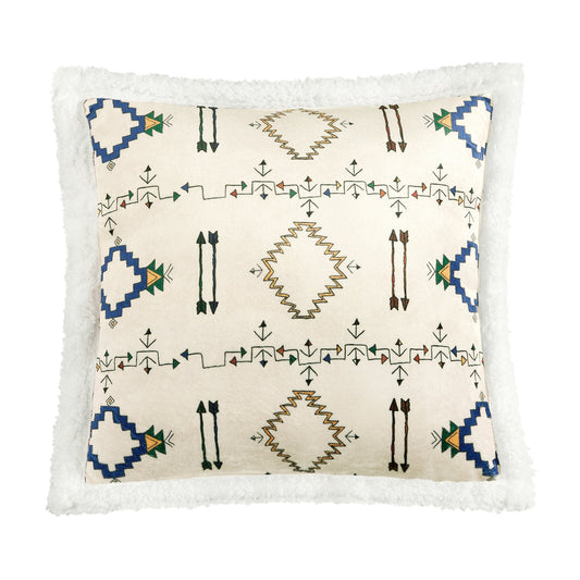 Arrow Campfire Sherpa Pillow