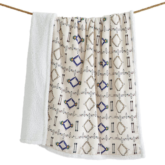 Arrow Campfire Sherpa Throw