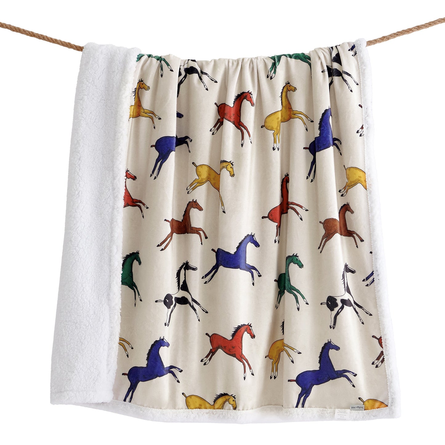 Wild Horses Campfire Sherpa Throw