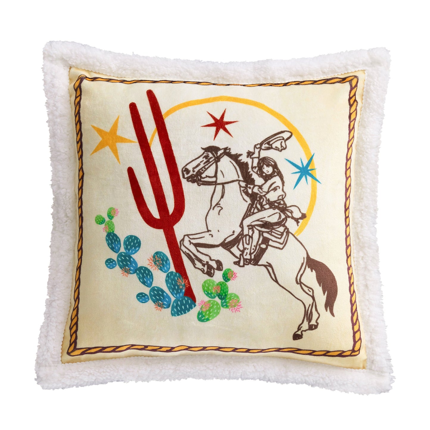 Rider's Salute Campfire Sherpa Pillow