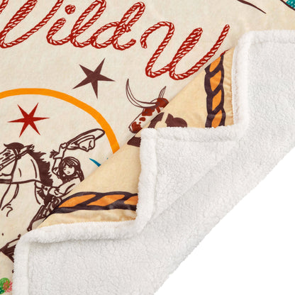 Western Adventure Campfire Sherpa Throw