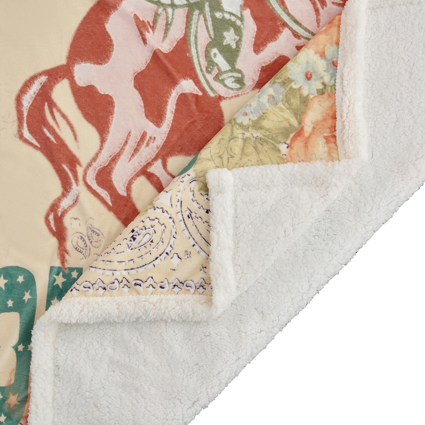 Long Live Cowgirls Campfire Sherpa Throw