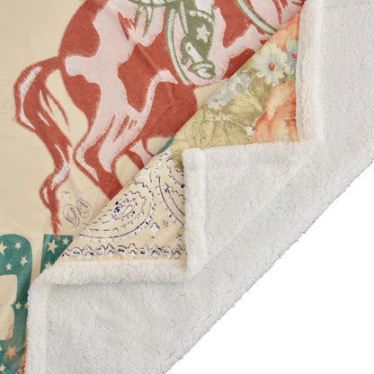 Long Live Cowgirls Campfire Sherpa Throw