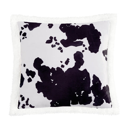 Elsa Cowhide Campfire Sherpa Pillow