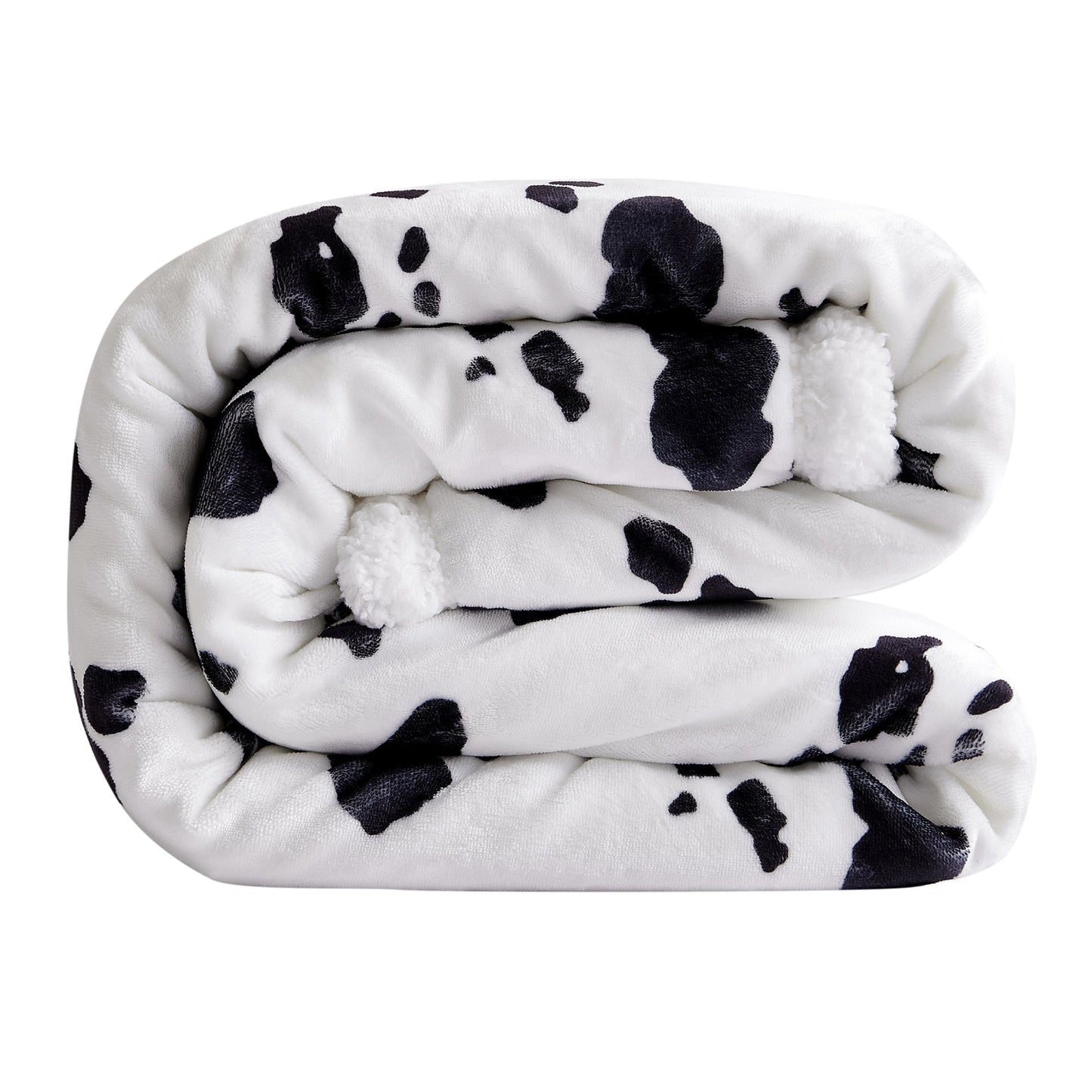 Elsa Cowhide Campfire Sherpa Throw