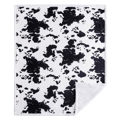 Elsa Cowhide Campfire Sherpa Throw