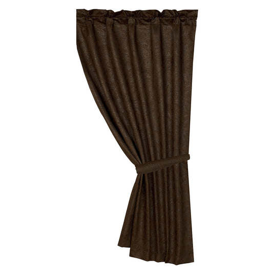 Chocolate Tooled Leather Curtain