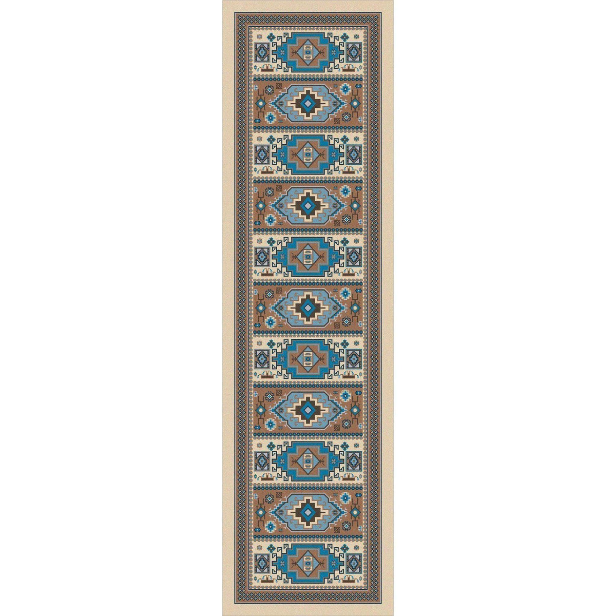 Café Indigo Rug – Turquoise – cabin lodge area rug