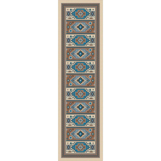 Café Indigo Rug – Turquoise – cabin lodge area rug