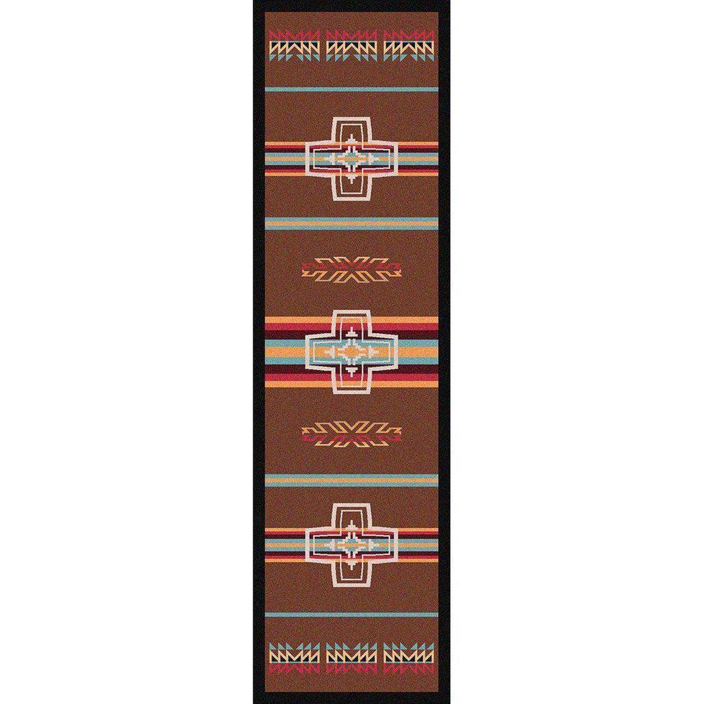 Canyon Crucifix - Sunset-CabinRugs Southwestern Rugs Wildlife Rugs Lodge Rugs Aztec RugsSouthwest Rugs