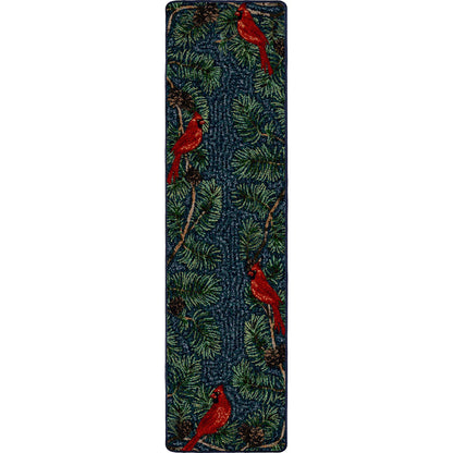 Cardinals Rug – Navy – room setting