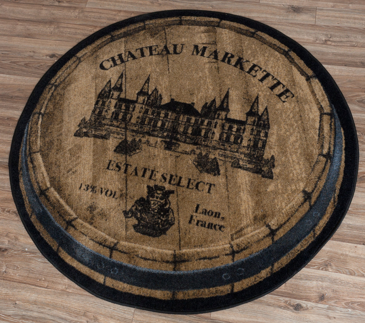 Chateau Markette Rug – Wood Grain – room setting