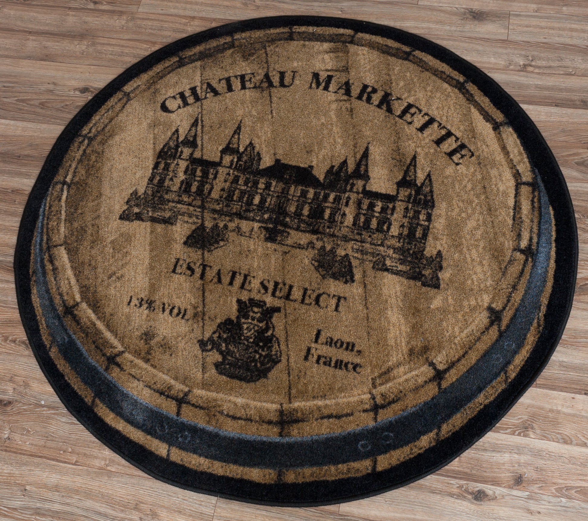 Chateau Markette Rug – Wood Grain – room setting