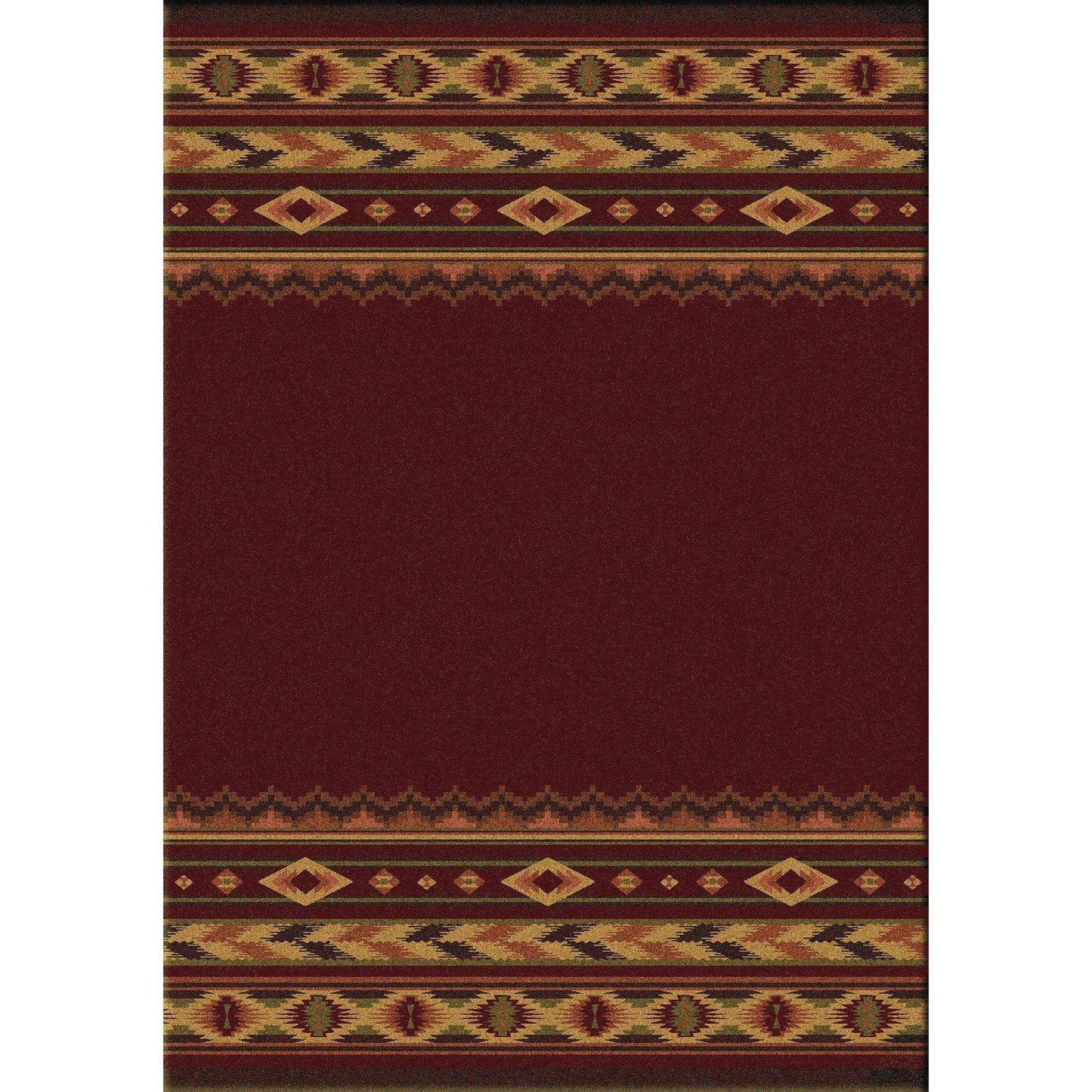 Cimarron Land Rug – Red – cabin lodge area rug