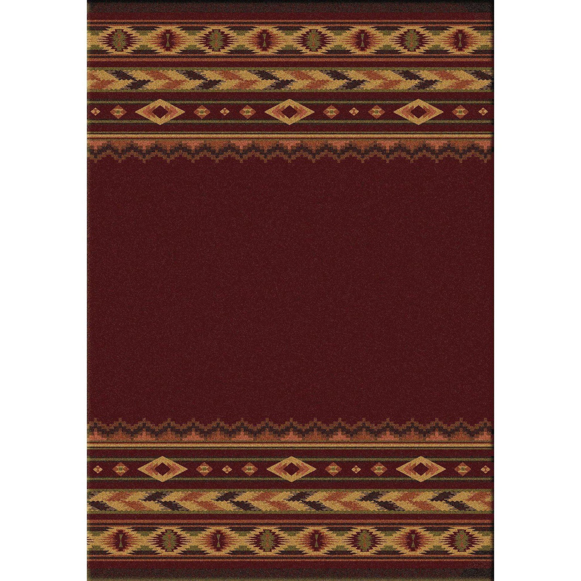 Cimarron Land Rug – Red – cabin lodge area rug