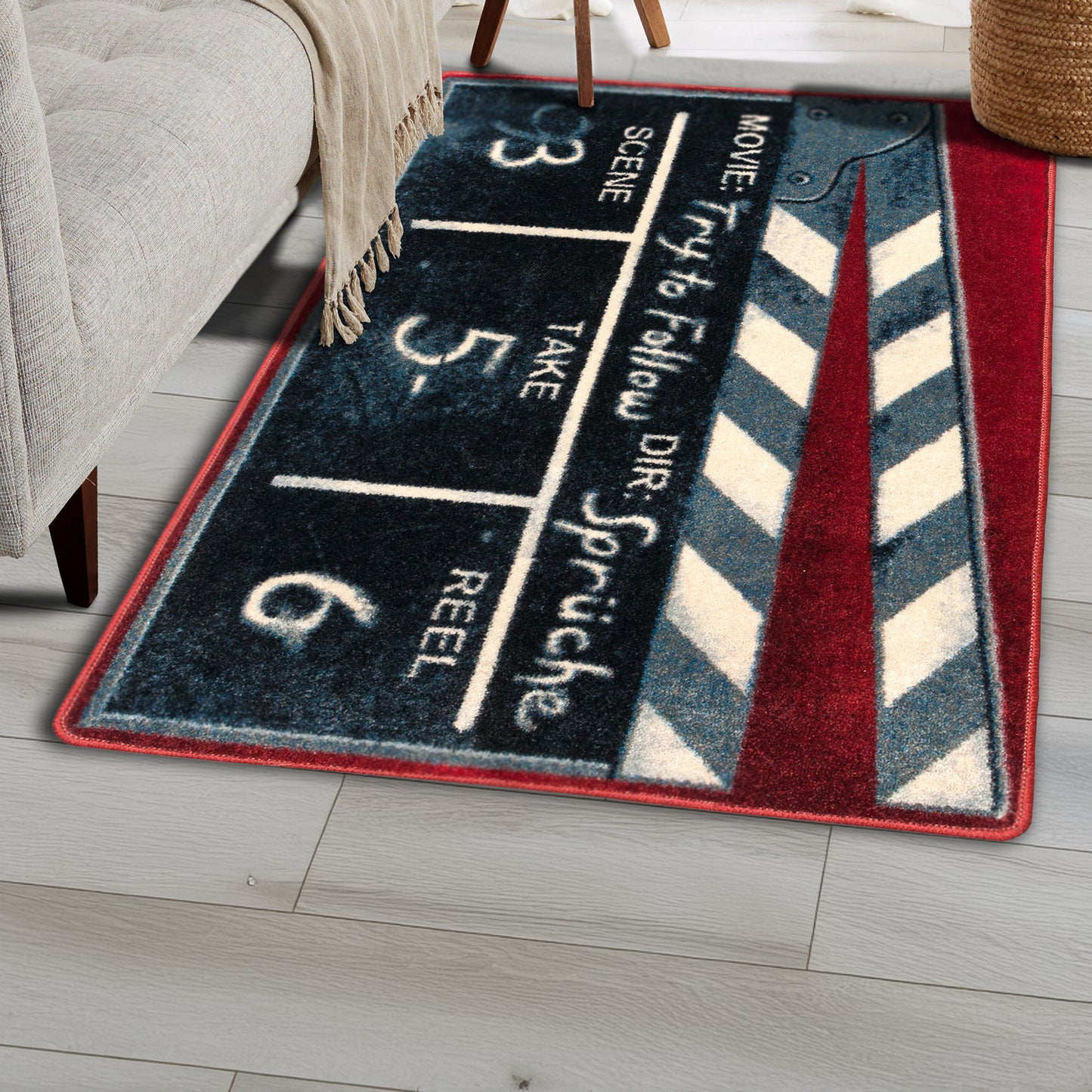 Clapper Rug – Red – detail view