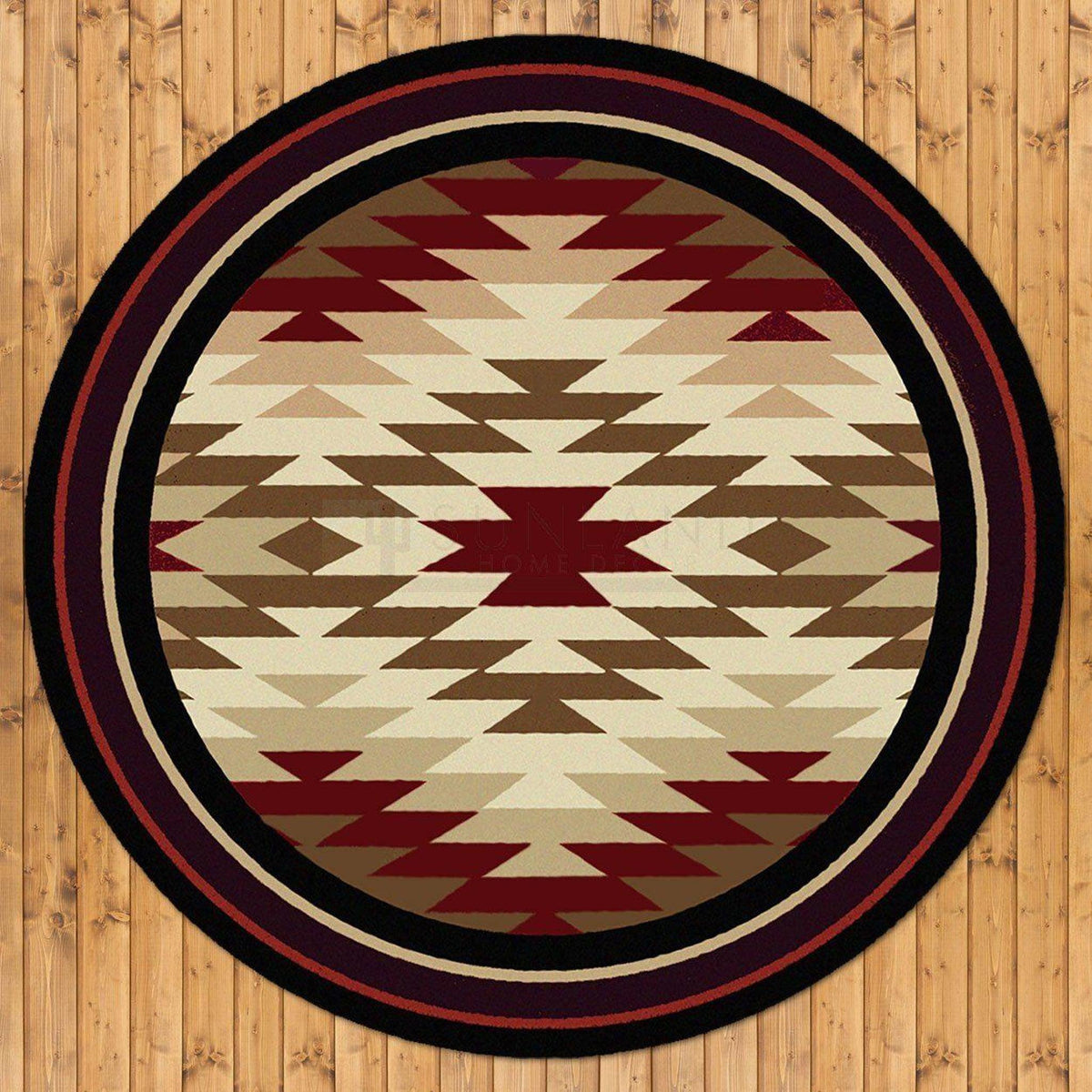 Cosmic Burst Rug – Red – room setting