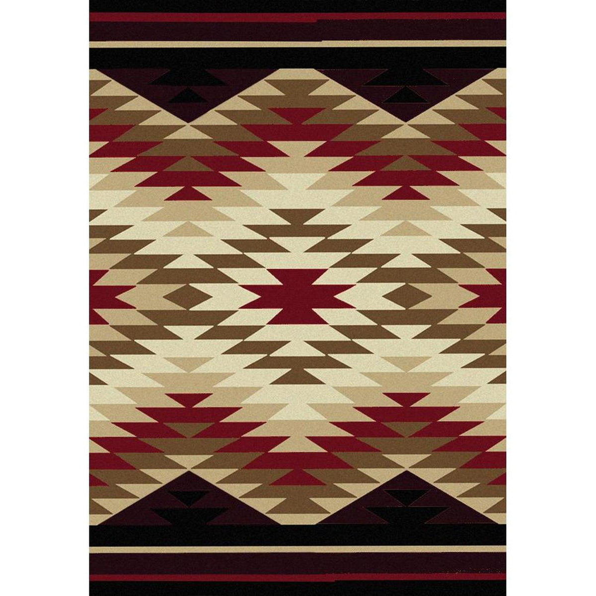 Cosmic Burst Rug – Red – cabin lodge area rug