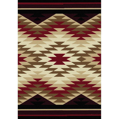 Cosmic Burst Rug – Red – cabin lodge area rug