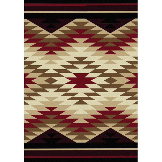 Cosmic Burst Rug – Red – cabin lodge area rug