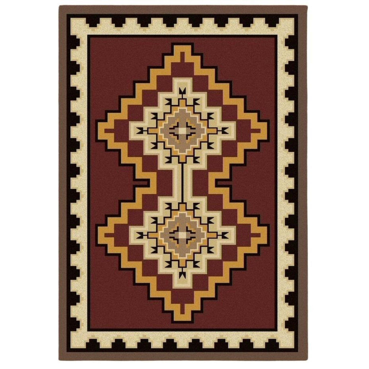 Council Of The Chiefs Rug – Red – detail view