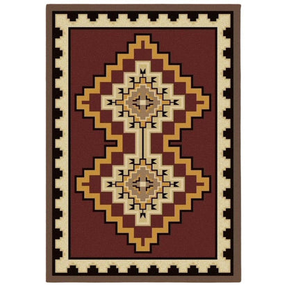 Council Of The Chiefs Rug – Red – detail view