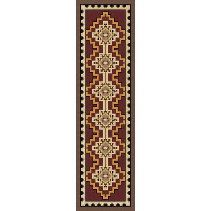 Council Of The Chiefs Rug – Red – cabin lodge area rug