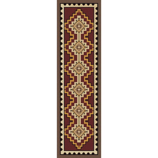 Council Of The Chiefs Rug – Red – cabin lodge area rug