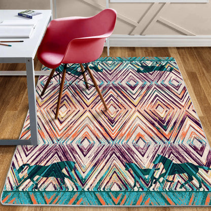 Cowboy Love OKA Rug – Multi – detail view