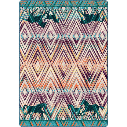 Cowboy Love OKA Rug – Multi – cabin lodge area rug