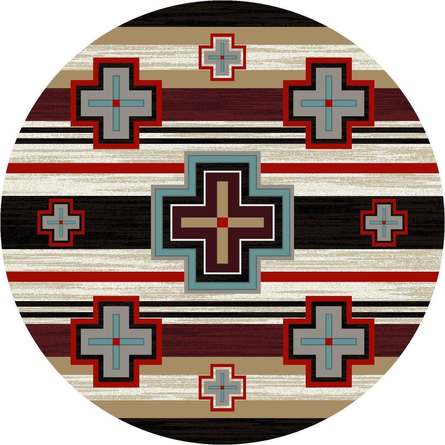 Crucifix Roads Rug – Fuego – room setting