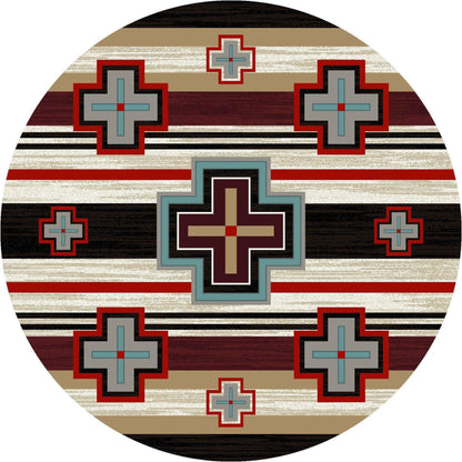 Crucifix Roads Rug – Fuego – room setting