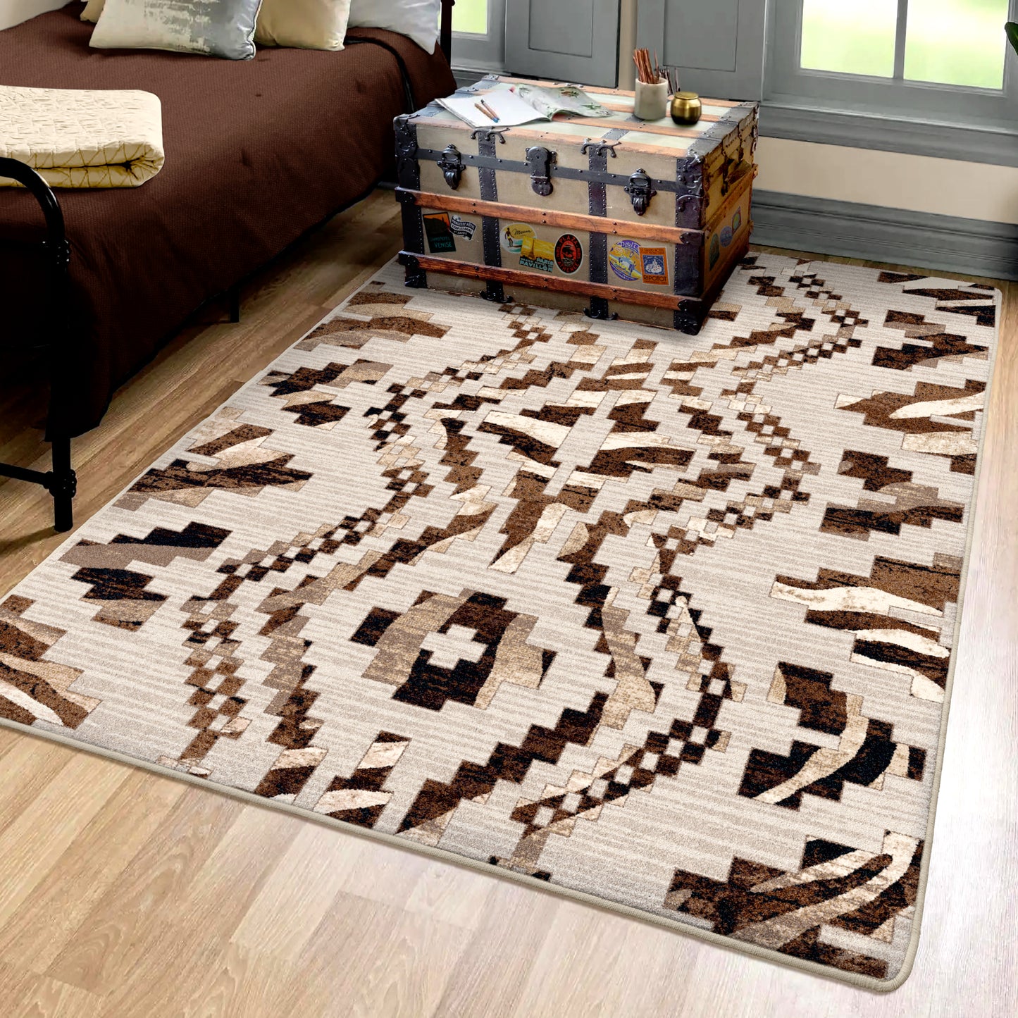 Curio Zebra Rug – Natural – detail view