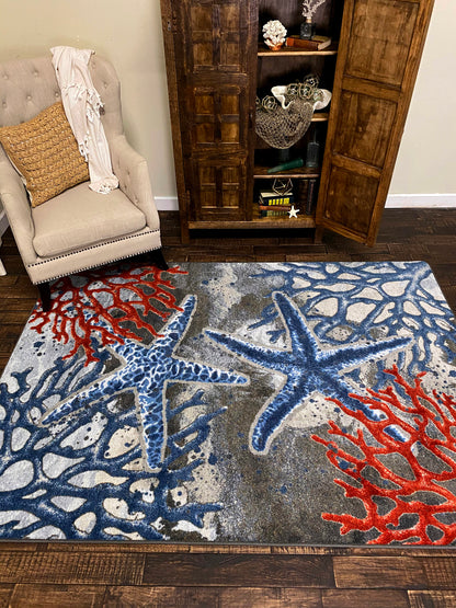 Current Treasures Rug – Underwater – detail view