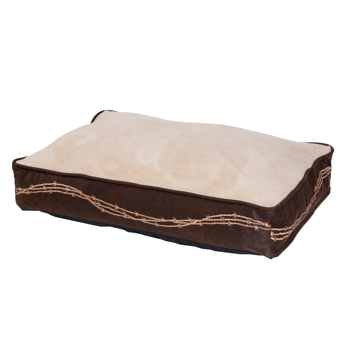 Barbwire Embroidered Dog Bed