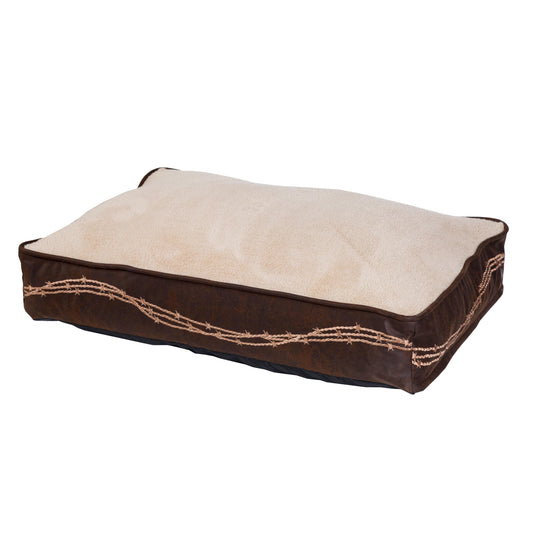 Barbwire Embroidered Dog Bed