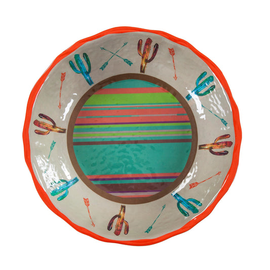 Cactus Design Melamine Serving Bowl