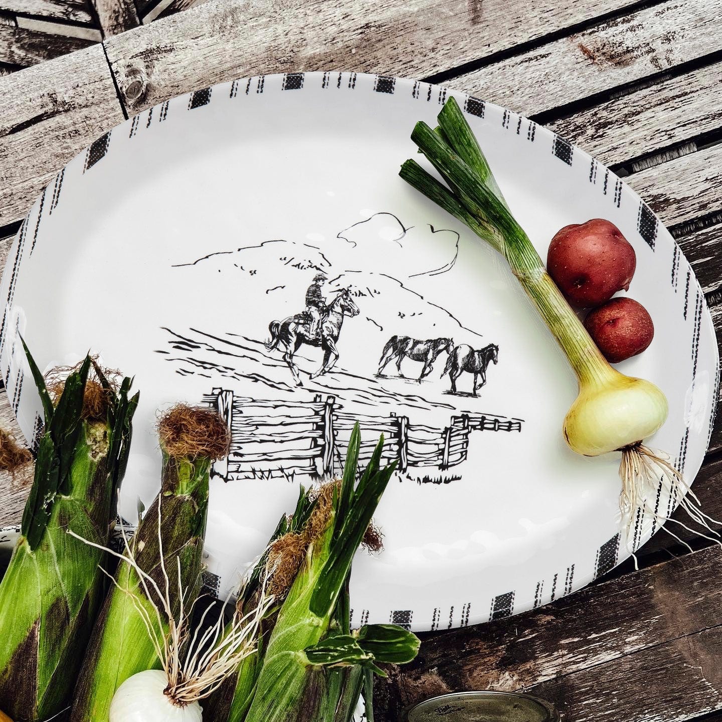 Ranch Life Melamine Serving Platter Set