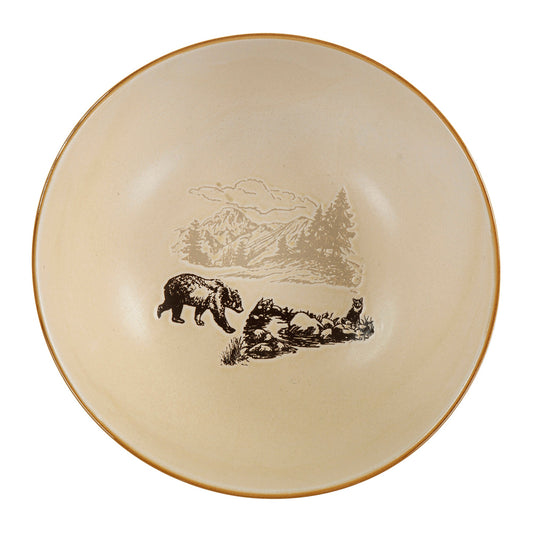 White Pine Ceramic Serving Bowl Set, 4 Pc