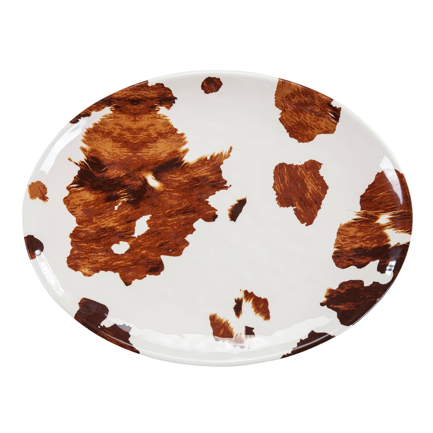 Elsa Cowhide Melamine Serving Platter Set