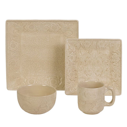 Savannah Ceramic Dinnerware Set, 16 Pc