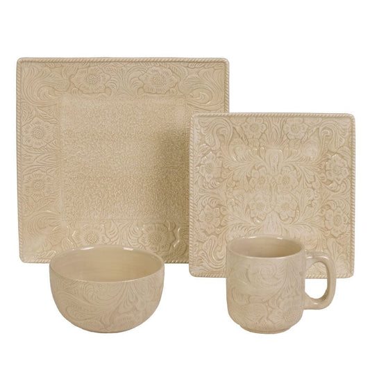 Savannah Ceramic Dinnerware Set, 16 Pc