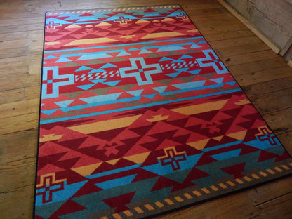 Rustic Cross Rug – Sunset – room setting