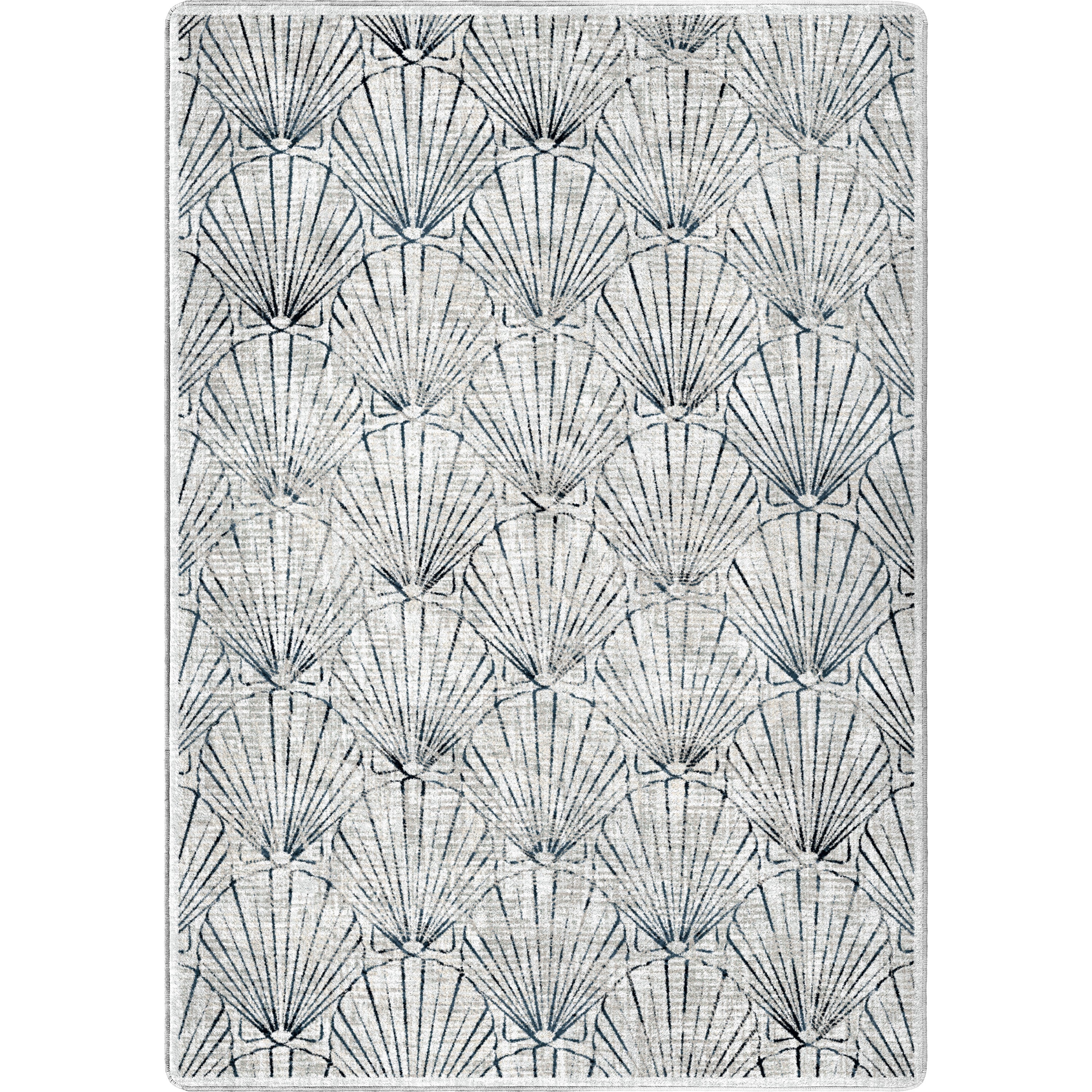 American Dakota Deco Shells Area Rug – Natural – Cabin Rugs