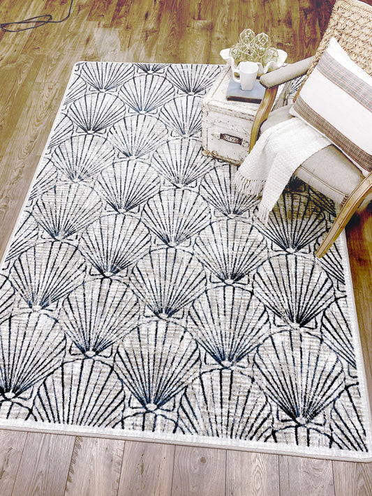 Deco Shells Rug – Natural – detail view