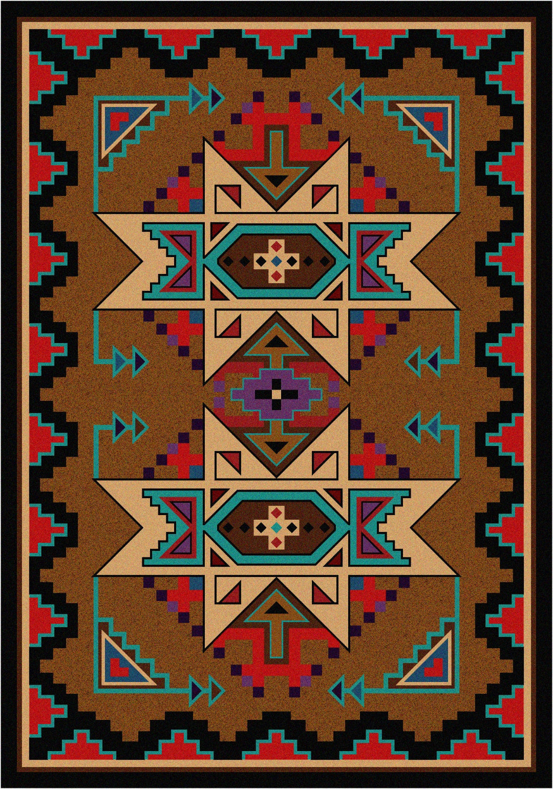 Deep Gorge Rug – Bright – cabin lodge area rug