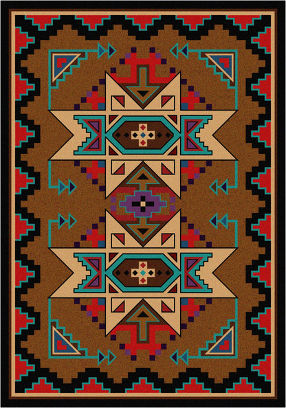 Deep Gorge Rug – Bright – cabin lodge area rug